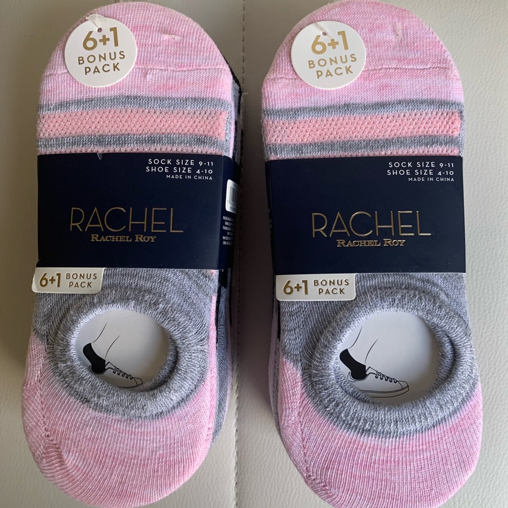 2 packages (14pairs) Rachel Rachel Roy 6+1 bonus pack socks